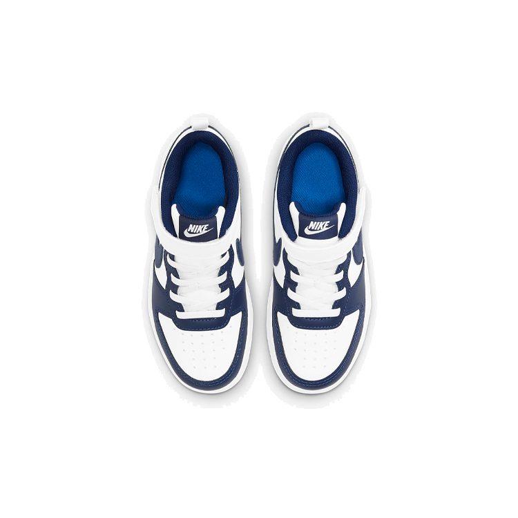 Nike Кроссовки Court Borough 2 Бело-синие Низкие Скейтбордические Детские 3-7 лет BQ5451-107