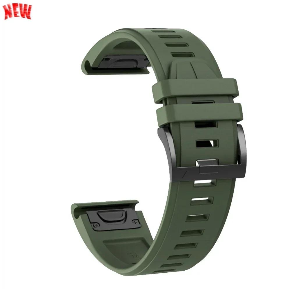 Силиконовый ремешок 26 мм 22 мм для Garmin Fenix 8 E 7 7X Pro 5 5X Plus 6 6X Pro Epix Gen 2 Tactix 8 7/Enduro 3 Браслет QuickFit