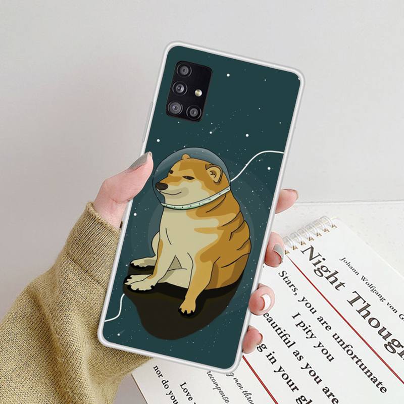 Чехол для телефона Funny Dog Cheems для Samsung Galaxy S9 S10 Plus S10E S20FE A71 A51 A21S из прозрачного силикона