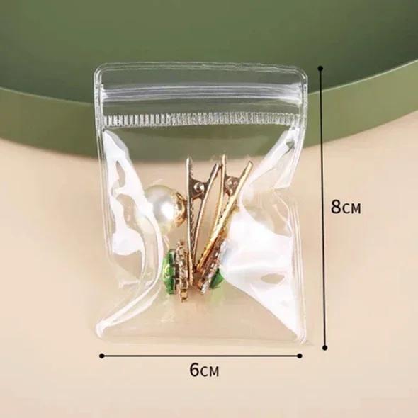 10/50 шт. Прозрачные ПВХ органайзеры для украшений, мешочки, пакеты, антиокислительные, для хранения серег, подвесок, ожерелий, браслетов, держатель, коробка