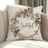 Fall Decor Pillow Cover Soft Wear Resistant Non-Fading Square Thanksgiving Pumpkin Farmhouse Pillowcase Cushion Cover