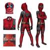 Kids Deadpool Costume Cosplay Set Bodysuit with Mask Halloween Theme Party Role Play 110cm