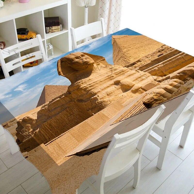 Vintage Indian Ancient Egypt Print Rectangle Tablecloth ,Kitchen Decor Waterproof Tablecloth Holiday Wedding Party Accessories