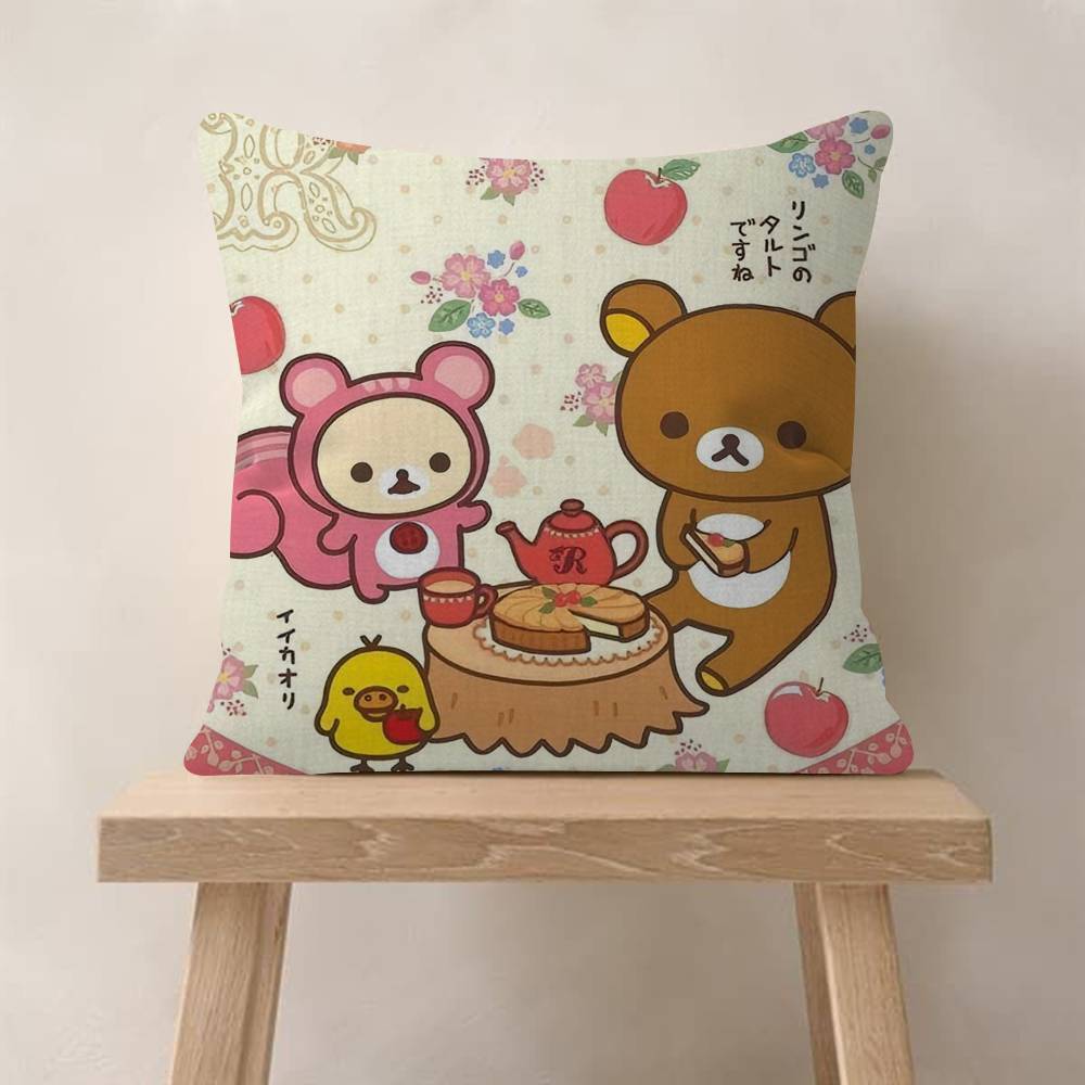 Милая мультяшная аниме Rilakkuma Крутая наволочка Декор Подушка Чехол для подушки Печатный чехол для подушки Для дивана