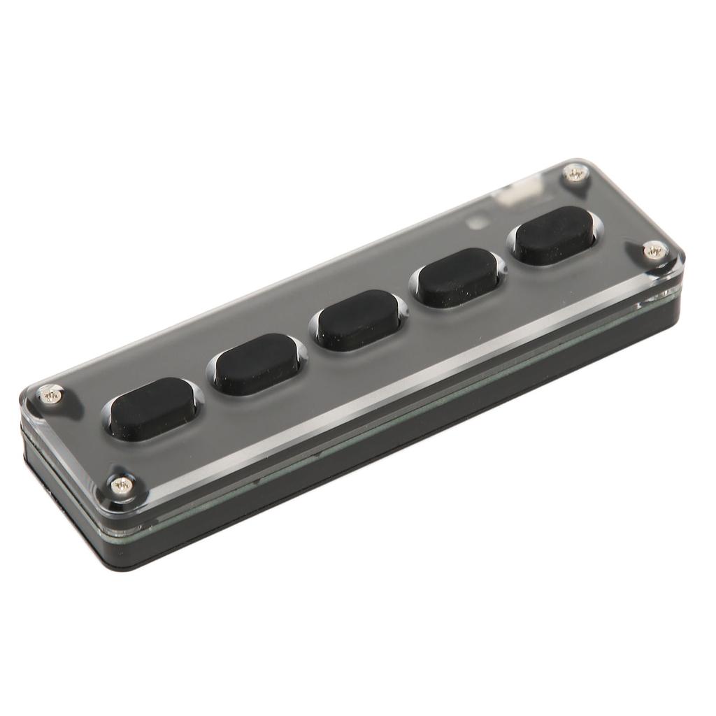 Programmable Keypad 5 Keys Wired USB Wireless Bluetooth Dual Mode Mini Silicone Mute DIY