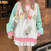 Y2k Harajuku Kawaii милая толстовка для женщин японская мода лоскутное толстовка с рисунком и принтом в консервативном стиле женская новинка