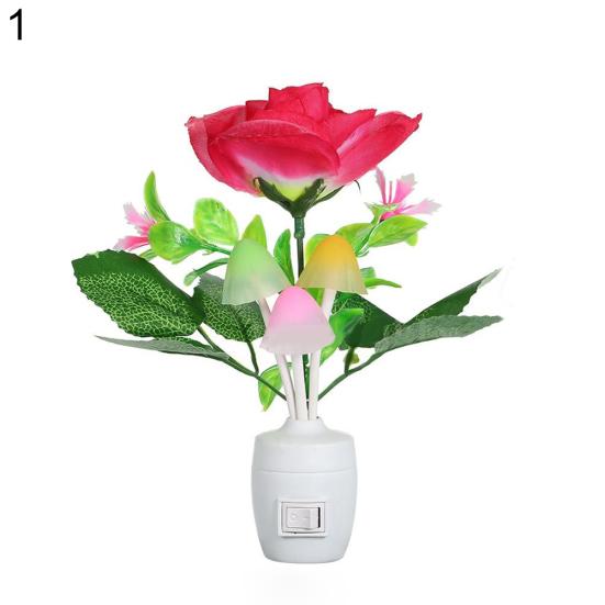 Светодиодная ваза для цветов, настенная розетка, датчик света, меняющий цвет, ночная лампа, декор