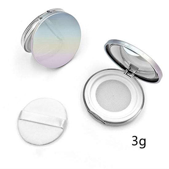 Портативная пластиковая пудреница, ручная пустая пустая пудреница с ситом, косметическая дорожная банка для макияжа, сито-контейнер