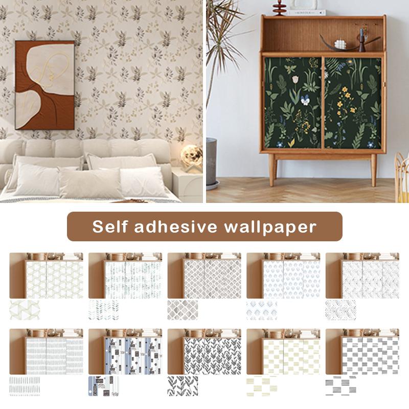 ПВХ водонепроницаемые самоклеящиеся обои для шкафа, шкафа, двери, декор, виниловые наклейки для ремонта, наклейки для мебели