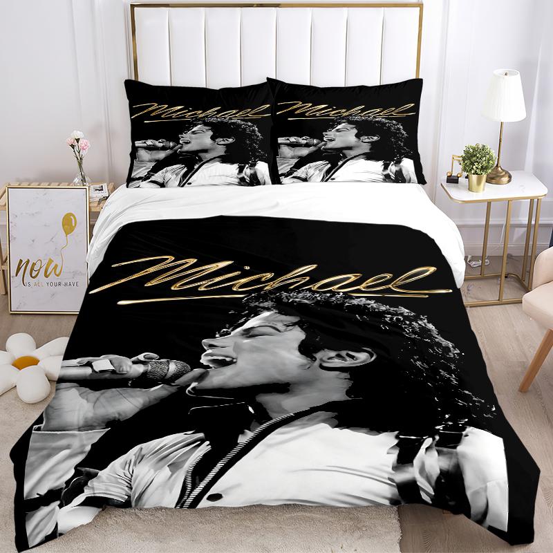 3Pcs Michael Jackson Performance Bedding Sets For All Sizes New 3D Printed Bed Cover Comforter Duvet Cover Pillowcase Bedroom Decoration