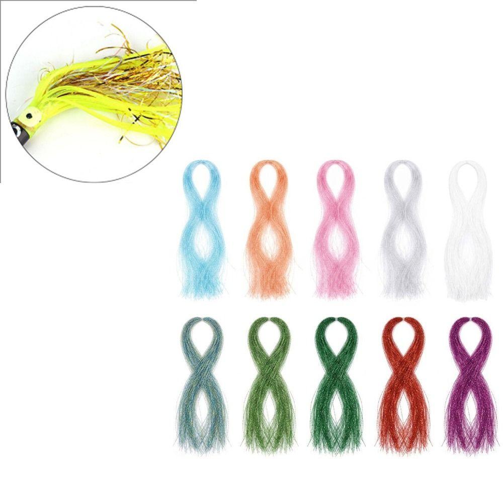 10 Packs 35cm Fly Fishing Tying Material 10 Colors Fishing Lure Tying Material Fly Fishing Tools
