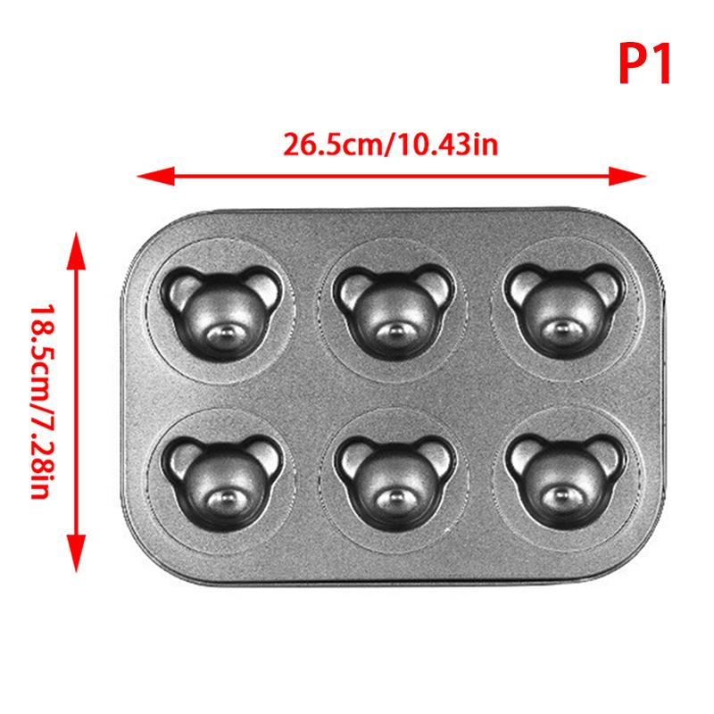 1 PC Bear Baking Mold Pan Non-Stick Carbon Steel DIY Cute Candy Cake Mold Tools Decoration Biscuit Candy Mould Baking Kictchen