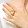 Elegant Quartz Flower Ring Watch Fashion Jewelry for Women