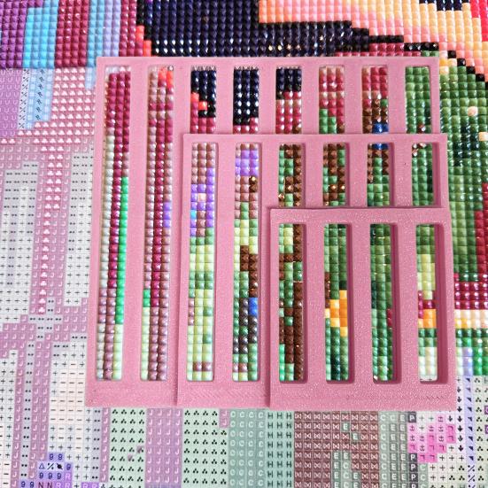 3 шт. Инструмент-линейка для рисования стразами Сделай сам Шаблон-квадрат для искусства стразами Инструмент для выравнивания Аксессуары-гиды для рисования стразами Подарок для энтузиастов