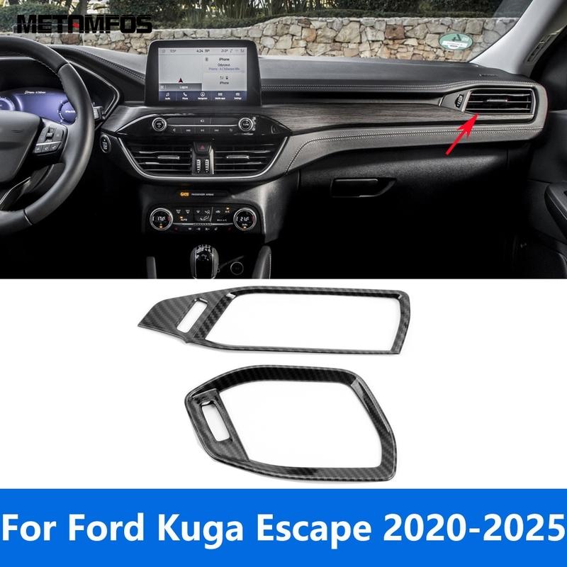 For Ford Kuga Escape - 2024 2025 Carbon Fiber Side Front Air Condition Vent Outlet Cover Trim Accessories Car Styling