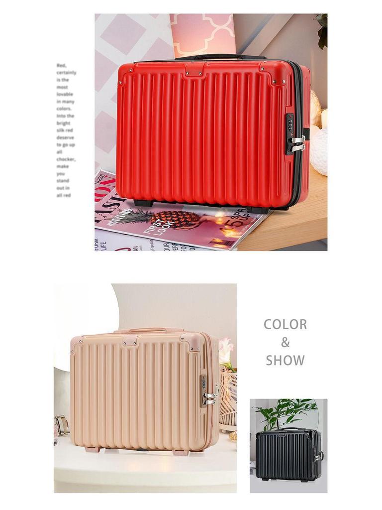 16-Inch Women's Trolley Case with 13-Inch Makeup and Travel Handbag