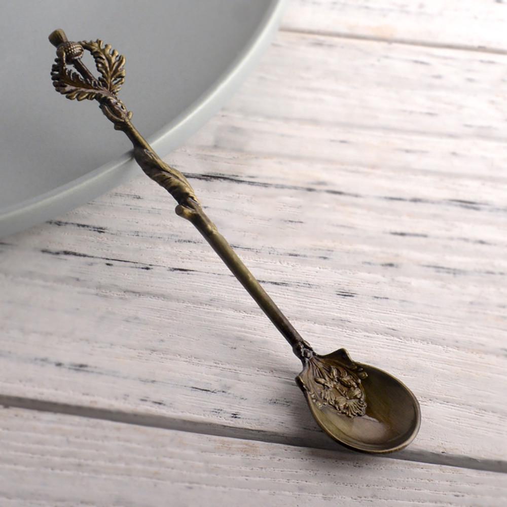 Роскошная винтажная резная мини-ложка для чая, кофе, ледяного десерта
