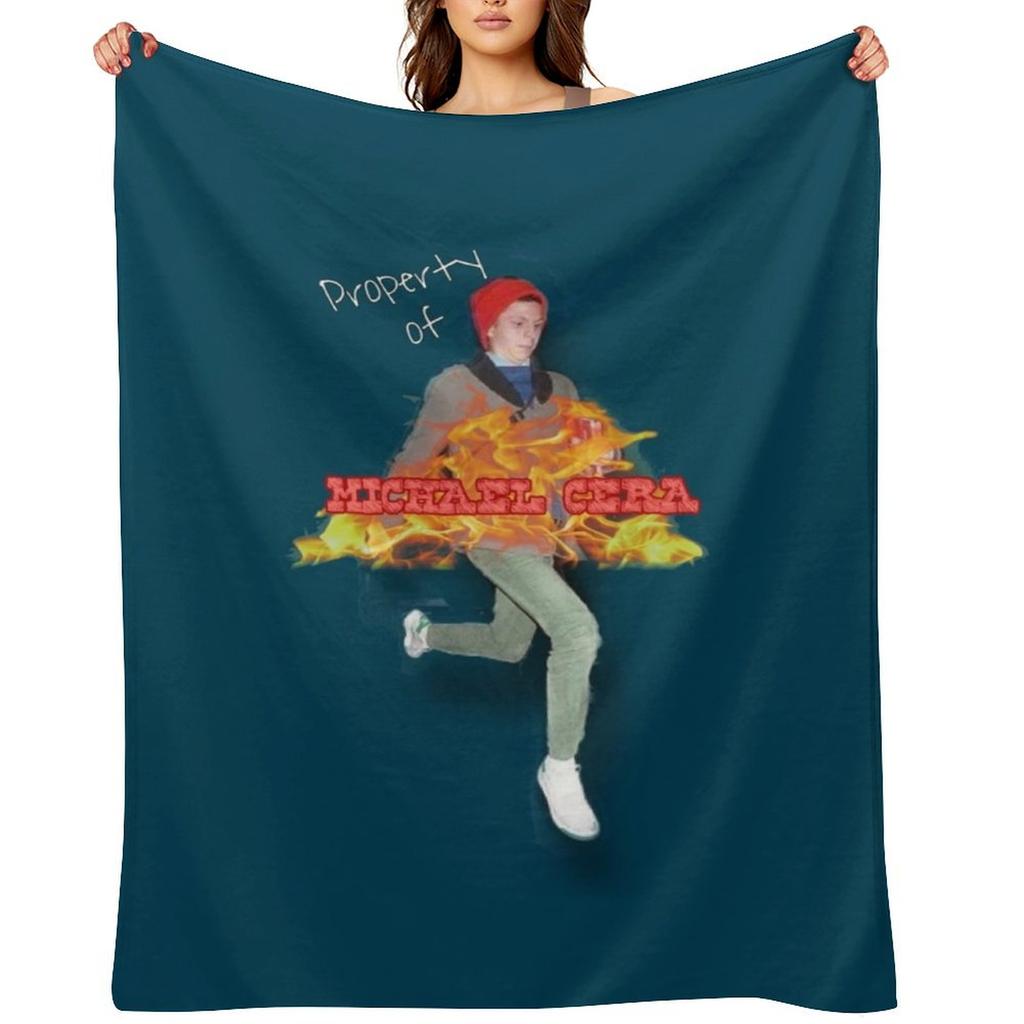 Property of Michael Cera Relaxed Fit Throw Blanket Luxury St heavy to sleep halloween Luxury Designer Blankets
