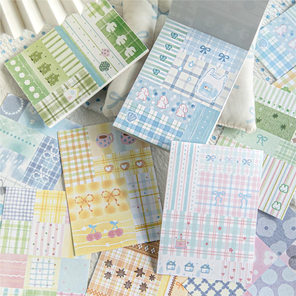 50pcs/lot Memo Pads Material Paper Daily Collage Museum Junk Journal Scrapbooking Cards Retro Background Decoration Paper