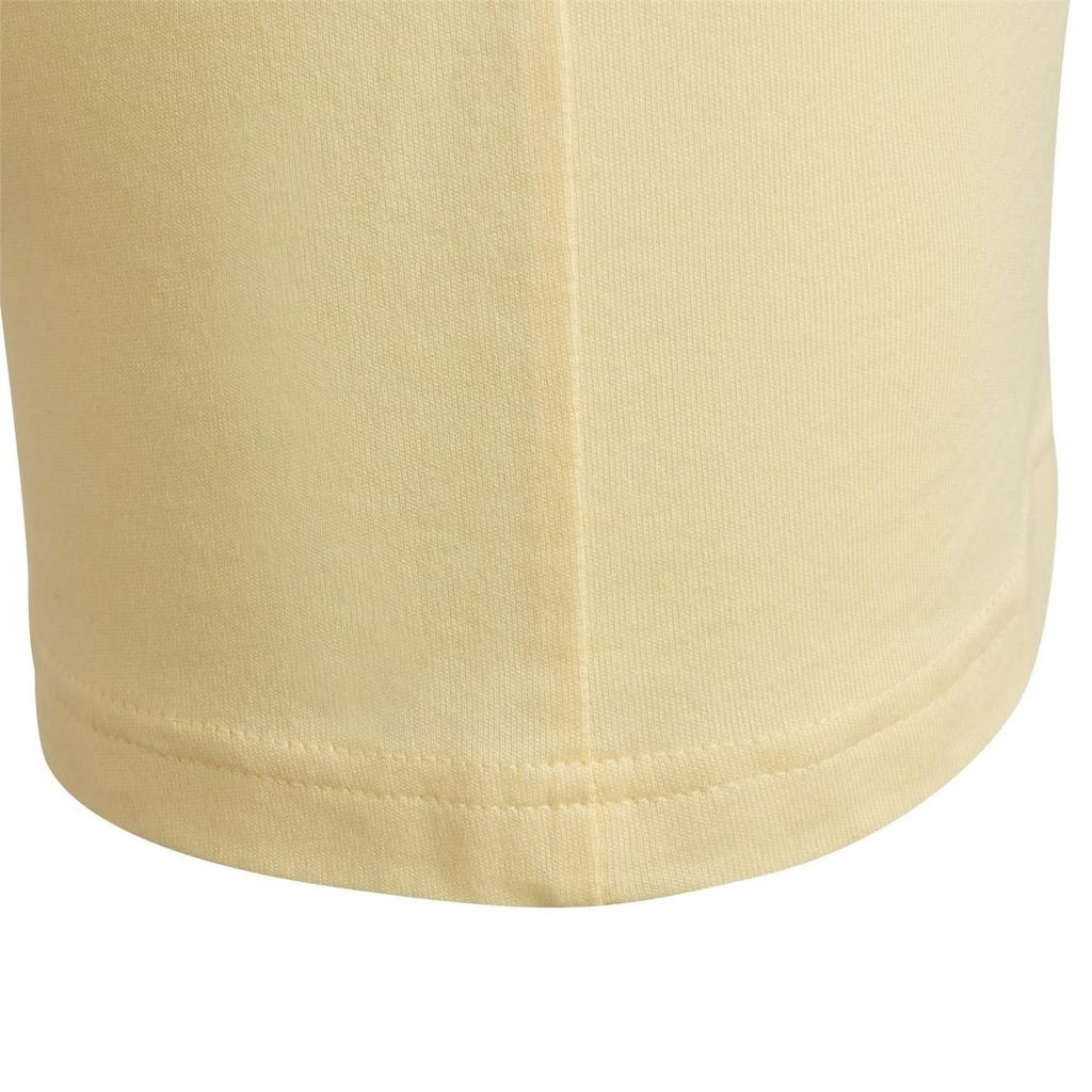 Adidas Essentials Футболка с коротким рукавом DJ080 Почти 110 Детская с 3 полосками Желтый/Белый (HN8884)