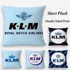 Нидерланды K-Klm R-Royal Dutch Airlines Наволочка Плюшевая Ткань Мягкая Двусторонняя Печать Чехол для Подушки Дивана Декоративные Наволочки