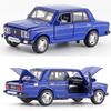 Масштаб 1/32 LADA 2106, литая под давлением модель автомобиля, игрушечный автомобиль с откатным механизмом, звуком и светом для детей, коллекция подарков для мальчиков и девочек