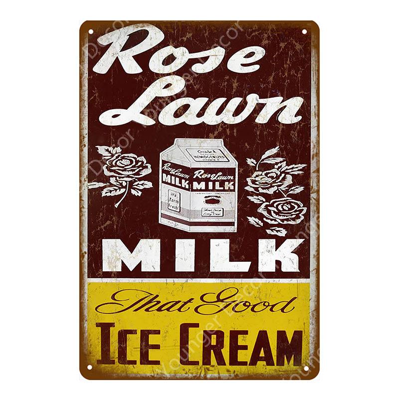 Еда, декор для хлеба, мороженое, молоко, клубника, соленые огурцы, вафли, металлические жестяные вывески, винтажный постер, настенная художественная табличка YI-010