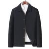 New Men's Spring and Autumn Jacket Business Casual Dad Middle-aged Lapel Button Top Jacket