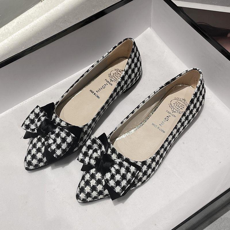 Женская летняя обувь на плоской подошве, женская обувь 2024 года, красная вечерняя обувь на плоской подошве с острым носком и бантом, стильная социальная тенденция 39