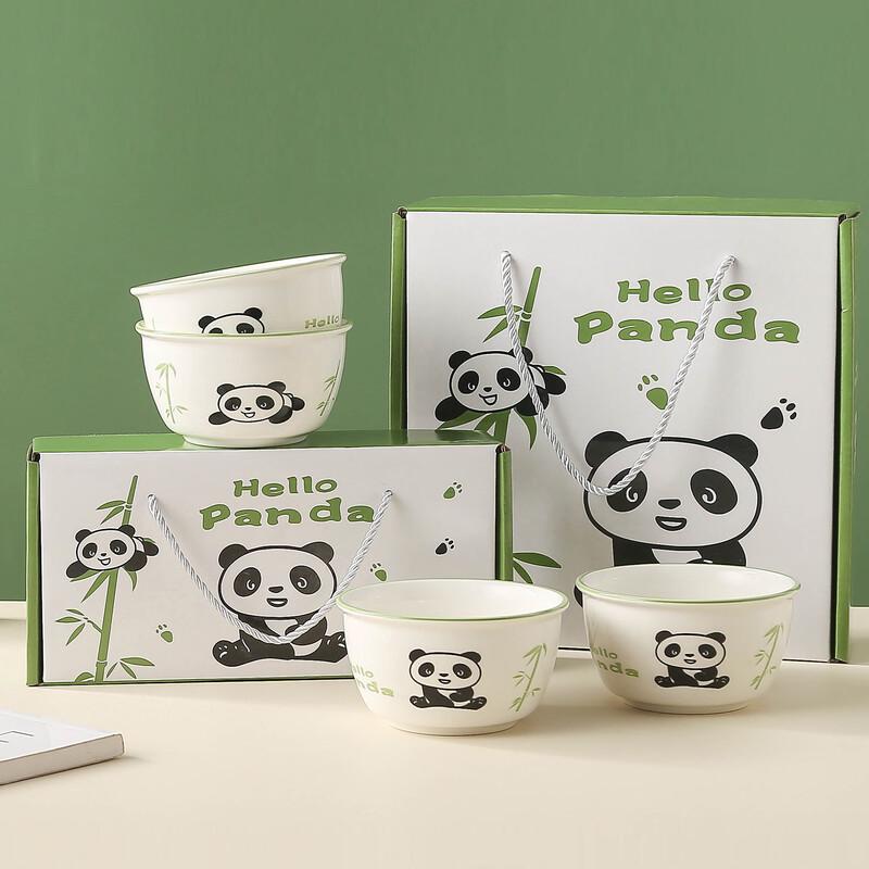 Chinese Ceramic Rice Bowl Gift Set