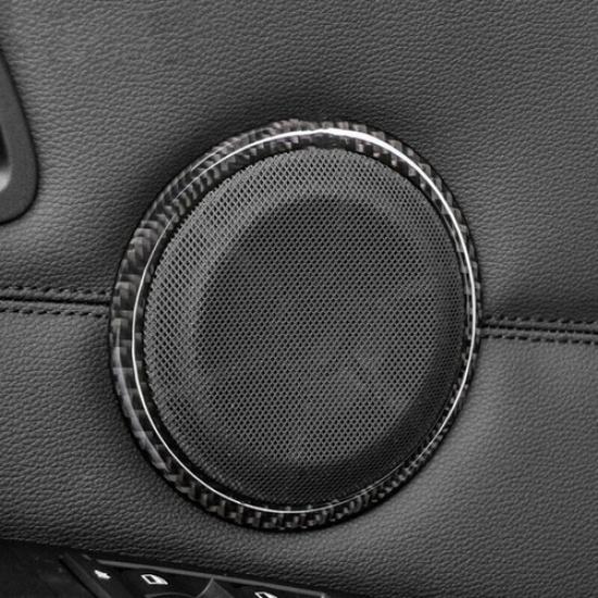 2pcs/set High quality Carbon Fiber Car Door Speaker Circle cover For BMW E90 E84