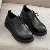 2025 большие кожаные туфли легкие роскошные деловые повседневные мужские туфли официальные туфли на платформе мужские британские черные 1560-J