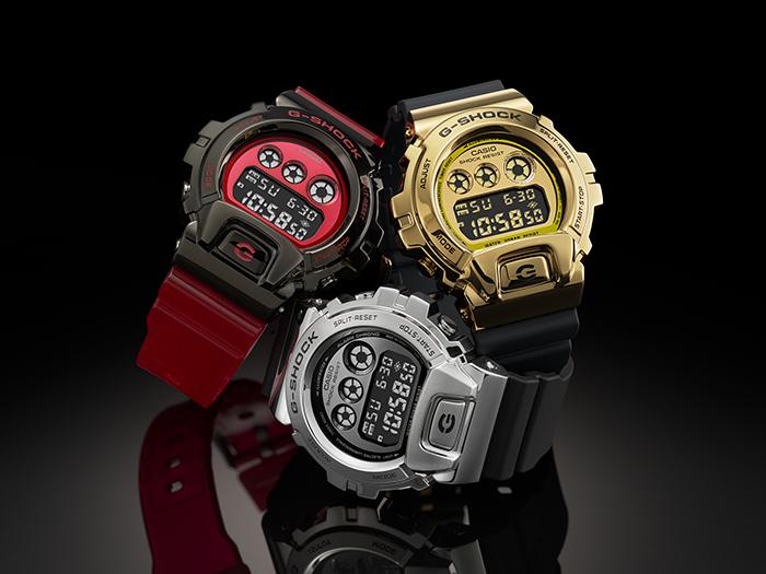 Casio Мужские часы G-SHOCK из нержавеющей стали, водонепроницаемость 200 м, ударопрочность, будильник, кварцевые часы GM-6900B-4