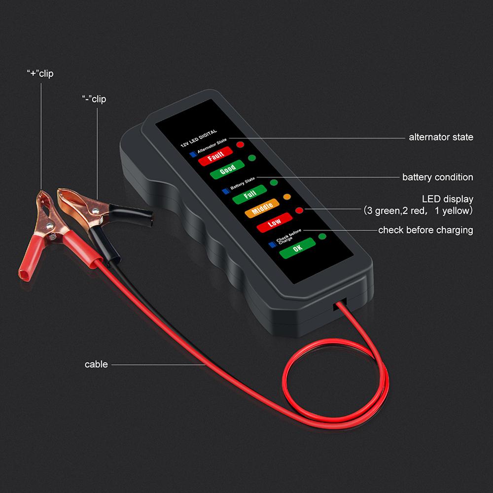 Тестер автомобильного аккумулятора Напряжение Ток Тест внутреннего сопротивления Мотоцикл EFB Быстрые аккумуляторы Prof K8G6