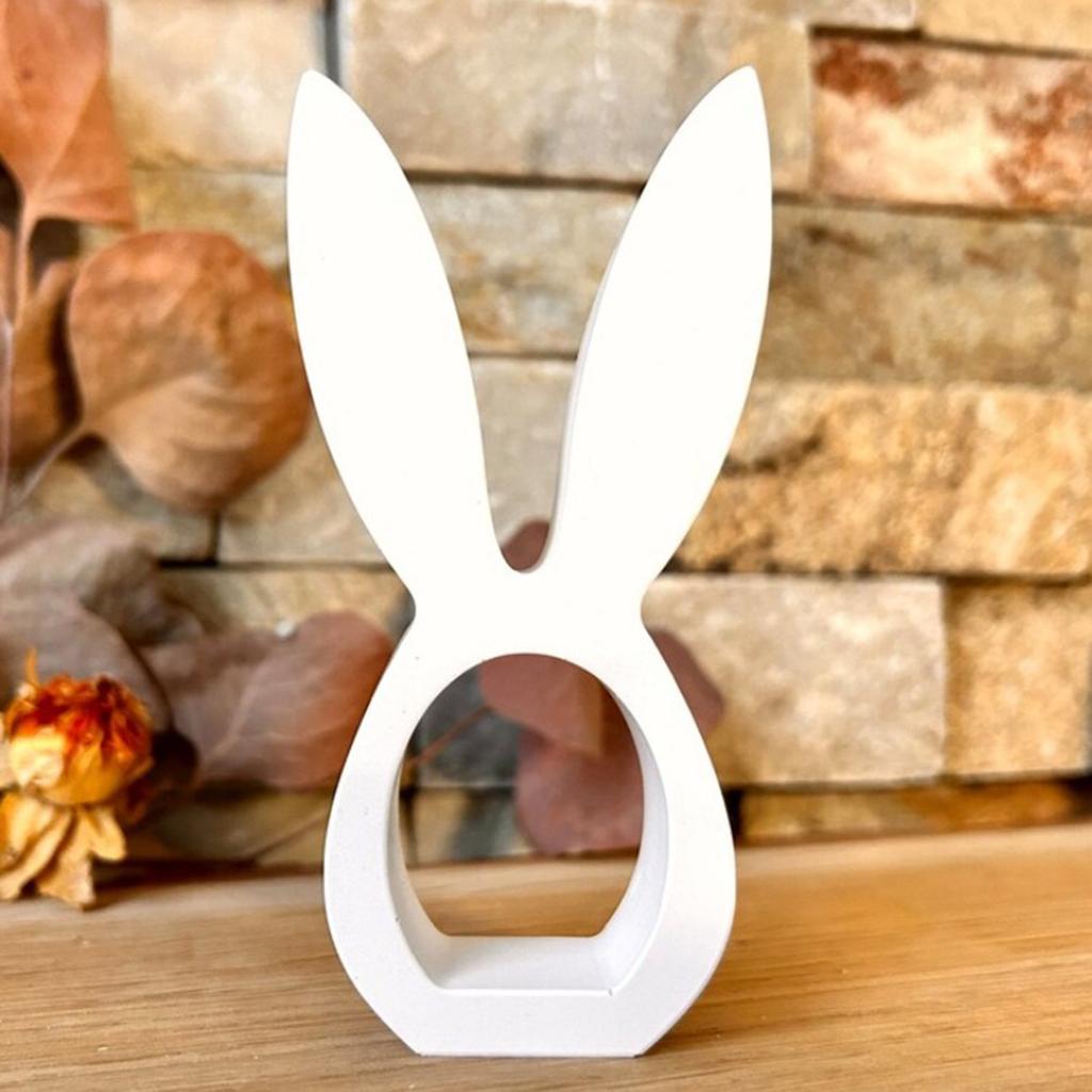 Easter Rabbit Candle Holder Mold for DIY Candle Tealight Holder Easter Party Decoration Holiday Present Gypsum Ornament