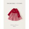 Insbobo Girls' Dress Spring New Style Baby Red Dress Kidsren's Skirt Little Girl's One-Year-Old Clothes