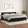 3141565 vidaXL Divan Bed and Mattress Black 200x200 Cm Velvet