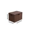 Baskets with Lid Storage Box Cover Closet Organizer Imitation Rattan Baskets  for Clothing Clothes Food  Kitchen  Organizer