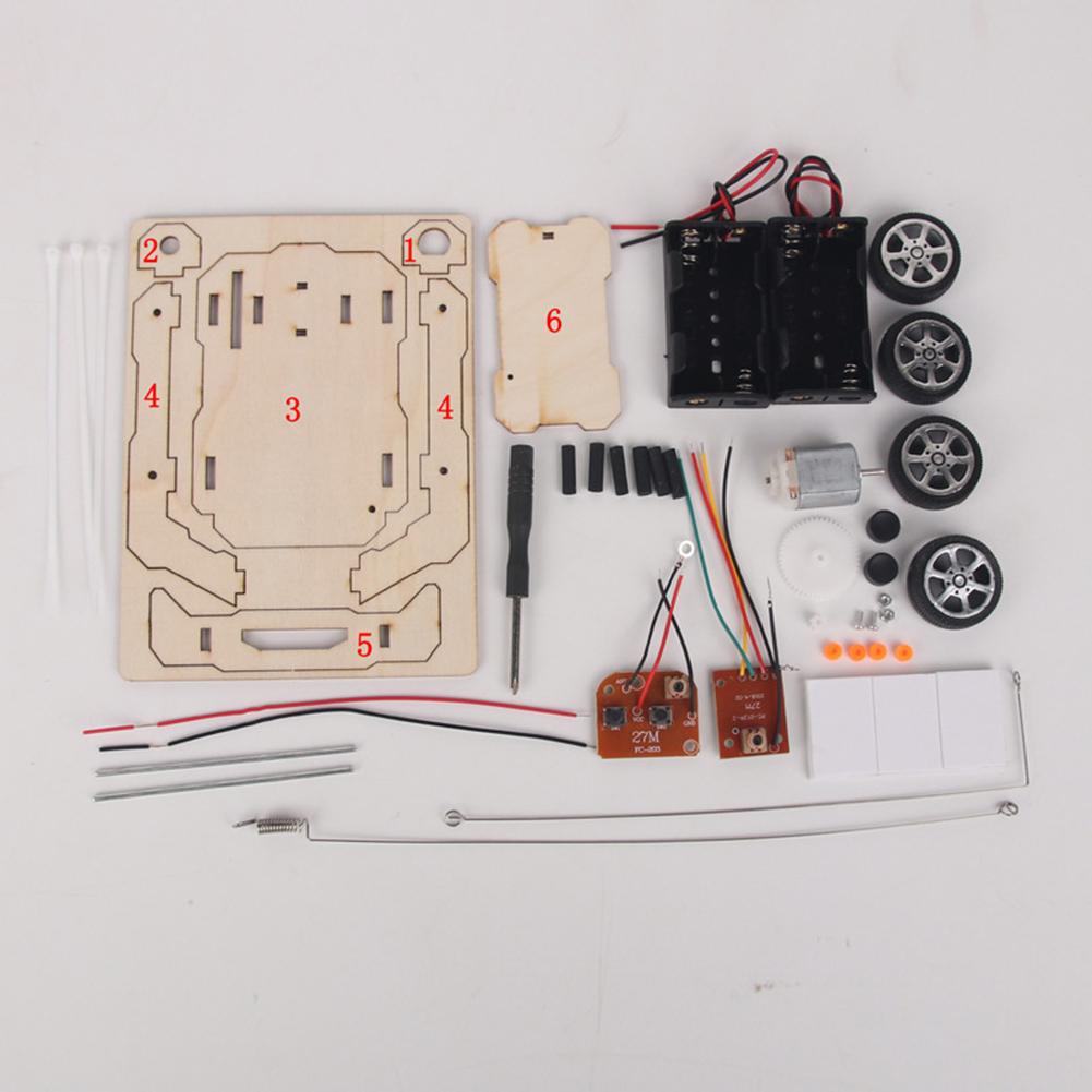 DIY Модель Радиоуправляемой Машинки Сборный Комплект Мини Обучающий STEM Проект Помощь в Научном Образовании Подарок для Школьной Лаборатории