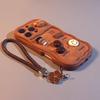Suitable for Iphone 3D Cute Coffee Brown Wavy Edge Phone Case with Lanyard Soft Silicone Cover Perfect Gift for Girls Firends