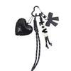 Bag Accessories Love Pendant Heart-shaped Braided Rope Pendant Love Keychain  Hanging Accessory