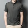Summer New Casual Short-Sleeved Men's T-shirt Middle-Aged Brand T-shirt Polo Collar Solid Color Men's Polo Shirt