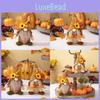 Charming Thanksgiving Decoration Standing Gnome Doll In Sunflower Hat And Autumn Leaves