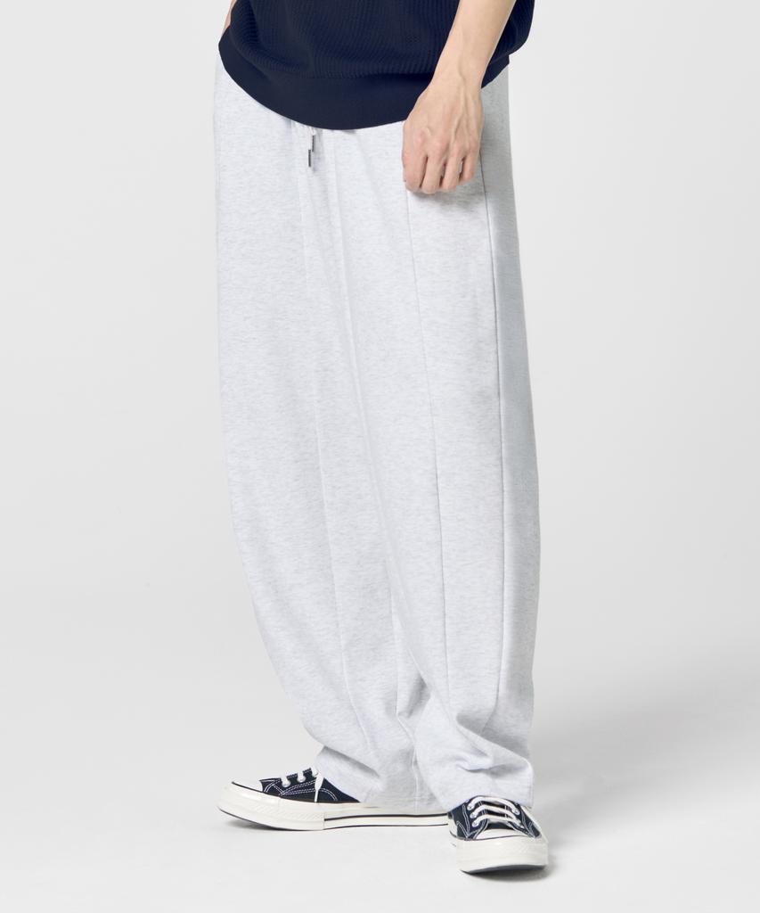 AGOD Balloon Cut Wide Sweatpants [White Melange]