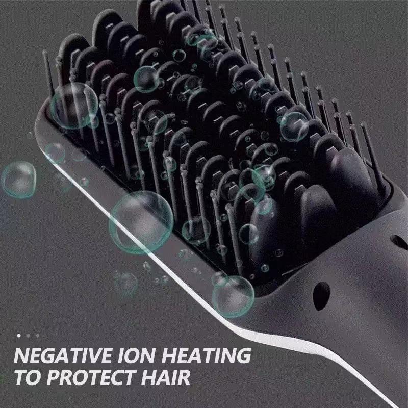 Dual-Use Ceramic Hair & Beard Straightening Comb for Men & Women