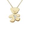 Children's Pendant - LÉA &; ARTHUR - BEAR - Yellow Gold Plated - Letter Y In 925 Silver - Girl