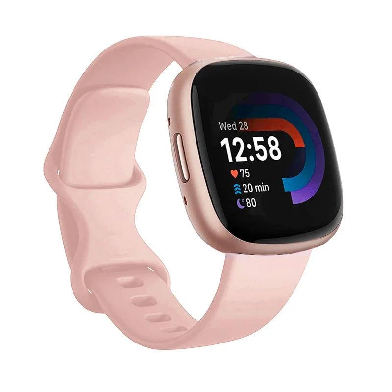 Спортивный ремешок для Fitbit Versa 3, ремешок для смарт-часов, аксессуары для браслета, ремешки для часов, мягкий силиконовый браслет для Fitbit Sense Versa3