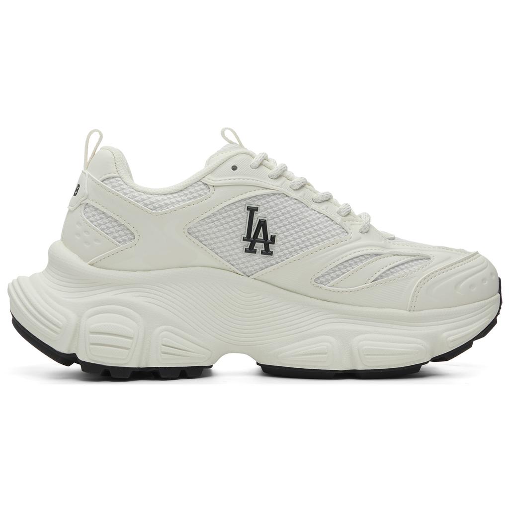 New MLB Los Angeles Dodgers Cushioning Height Increasing Lightweight Breathable Low top Chunky Sneakers Unisex Ecru 3ASHW055N-07WHS