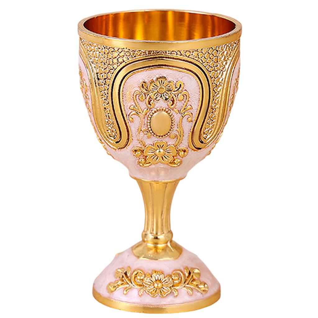 Vintage Goblet Renaissance Royal Chalice Communion for Church Holy Goblet Zinc Alloy Drinking Vessels for Weddings Ceremonies