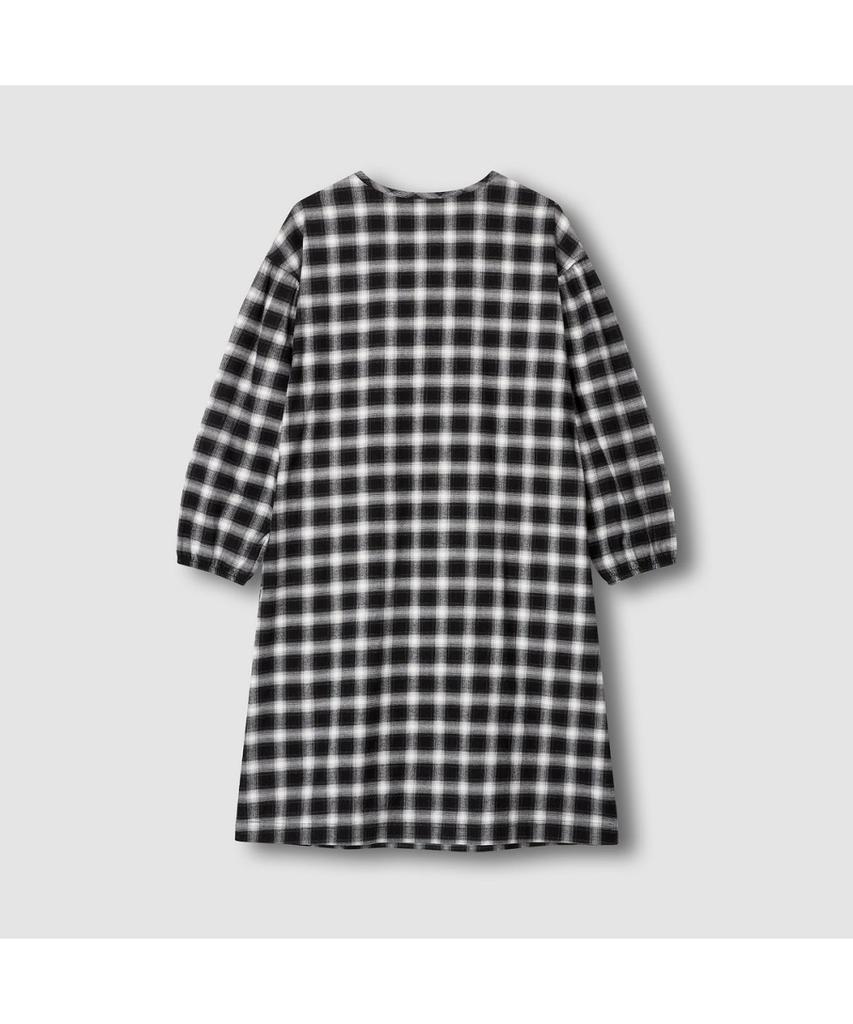 JAJU Women'S Flannel Pajama Dress_Jet Black